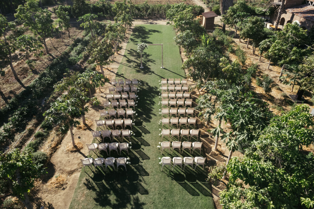 Aerial view of Flora Farms