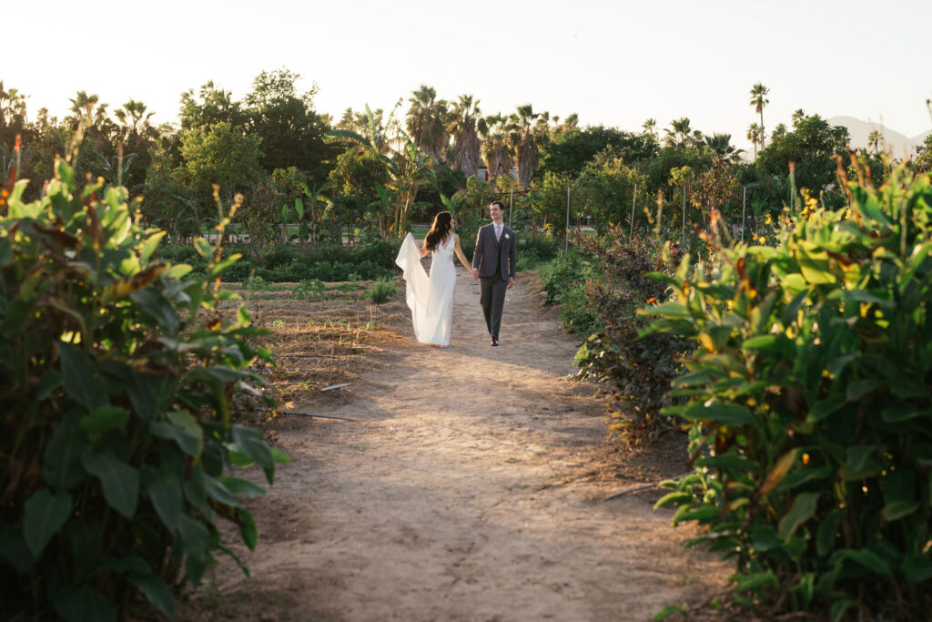 Farm to table wedding venue in the gardens at Flora Farms