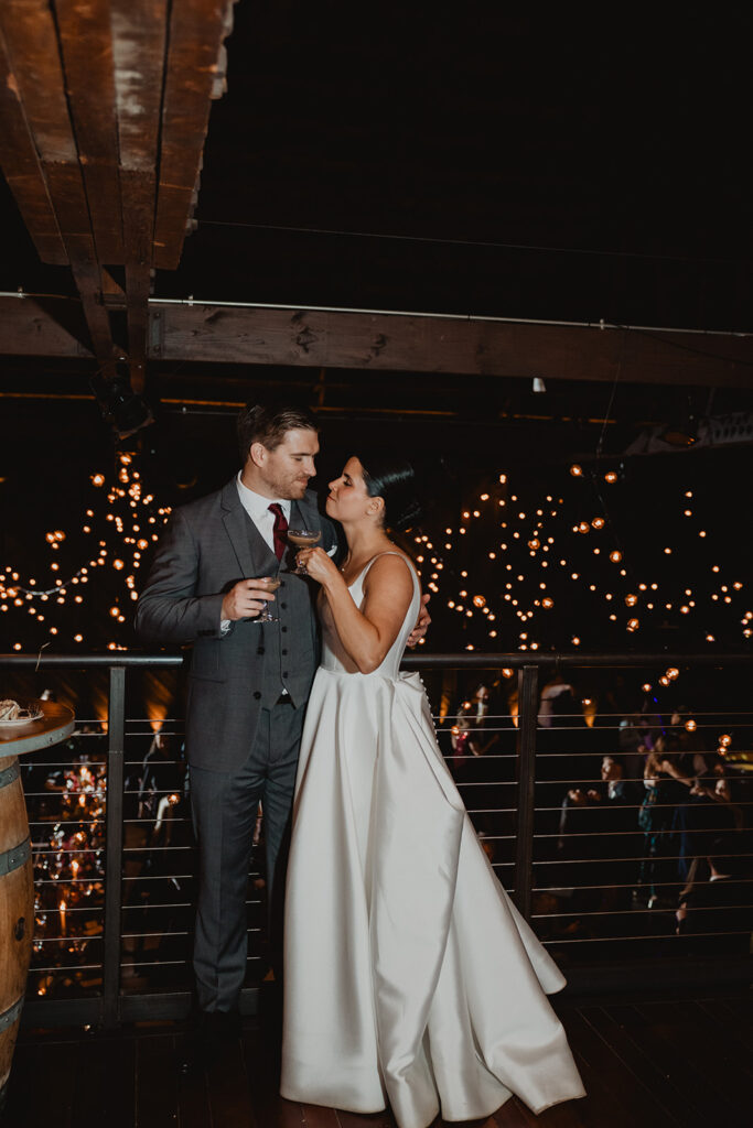 Bride and Groom at Saltwater Farm Vineyards