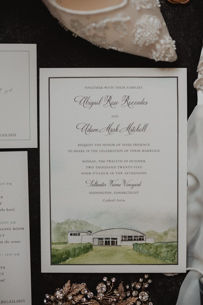 watercolor image of saltwater farm brewery